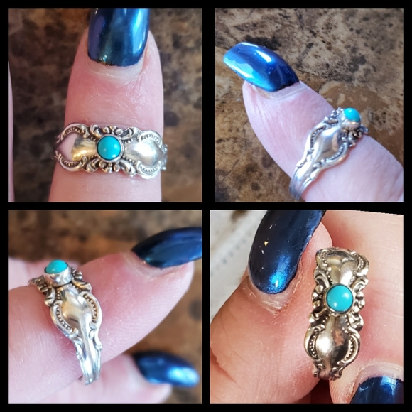 Genuine Sleeping Beauty Turquoise Ring Size 8.5-9 - Picture 3 of 7